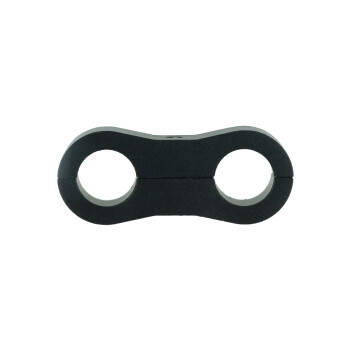 Dual Hose Clamp Bracket / Separator 11,1mm (7/16") - satin black