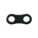 Dual Hose Clamp Bracket / Separator 11,1mm (7/16") - satin black