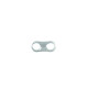 Dual Hose Clamp Bracket / Separator 16,7mm (21/32") - satin silver