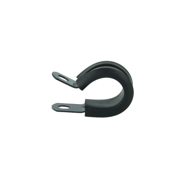 Cushioned Hose P-Clamp Bracket 12,7mm (1/2") - satin black