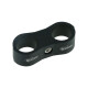 Dual Hose Clamp Bracket / Separator 14,3mm (9/16") - satin black