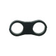 Dual Hose Clamp Bracket / Separator 14,3mm (9/16") - satin black