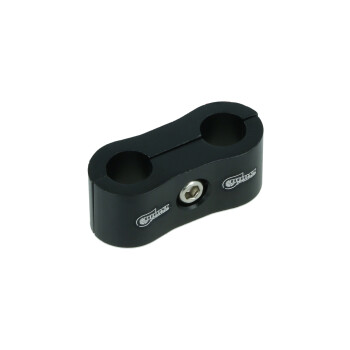 Dual Hose Clamp Bracket / Separator 7,9mm (5/16") - satin black
