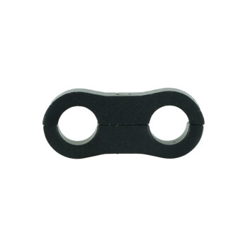 Dual Hose Clamp Bracket / Separator 7,9mm (5/16") - satin black