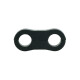 Dual Hose Clamp Bracket / Separator 7,9mm (5/16") - satin black