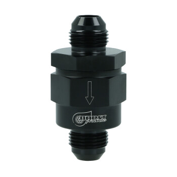 One Way Check Valve Dash 8 Male - satin black