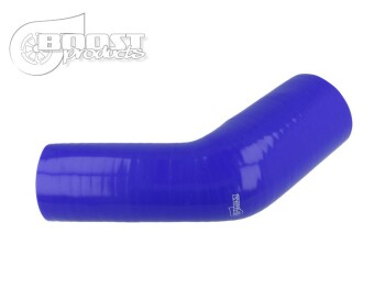 Silicone Reducer Elbow 45°, 80 - 76mm, Blue