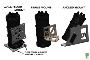 Fuel surge tank mounting bracket - universal frame rail mount