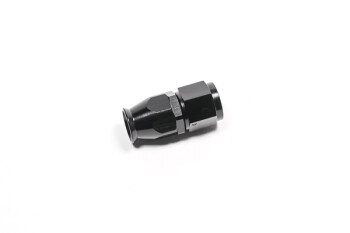 -08 AN / Dash 8 PTFE hose end - 0° straight - black