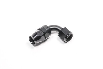 -08 AN / Dash 8 PTFE hose end - 90° - black