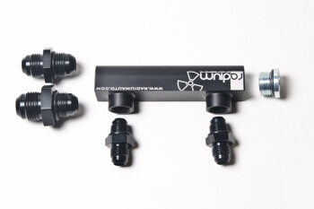 Fuel log manifold - 4-Port collector - universal