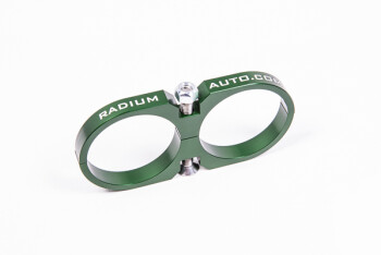 Dual 2 piece clamp for fuel filters, oil catch cans, external fuel pumps - 60mm | Radium