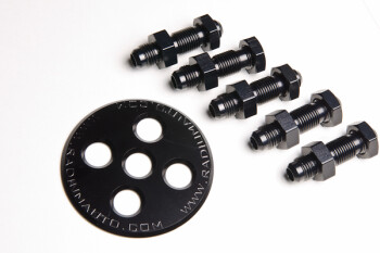 Bulkhead plate -06 AN / Dash 6 - with fittings and nuts