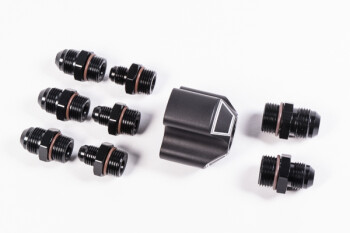 Fuel distribution block - 3 Into 1 with fittings (Dash...