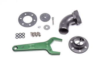 Remote mount fill neck - 90° -24 AN / Dash 24 to barb...