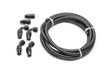 -08 AN / Dash 8 universal DIY PTFE hose kit - black | Radium