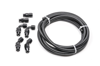 -08 AN / Dash 8 universal DIY PTFE hose kit - black