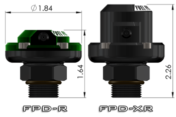 Fuel Pulse Damper FPD-XR direct mount Kit - swivel -08 AN / Dash 8 ORB | 20-0777