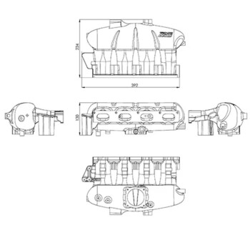 SPA Intake Manifold for VAG 2.0 TFSI / TSI (EA888) Transverse Engines / Casted / new version