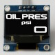 OLED 1.3" digital single oil pressure gauge (Psi) - Extra large digits - incl. sensor