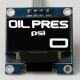 OLED 0.96" digital single oil pressure gauge (bar) - extra large digits - incl. sensor
