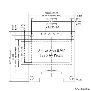 OLED 0.96" digital single gauge incl. sensor // extra large digits