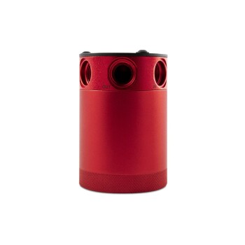 Universal Compact Baffled Oil Catch Can Kit, 3-Port, Red...