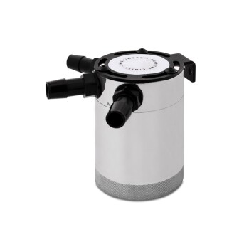 Universal Compact Baffled Oil Catch Can Kit, 3-Port,...