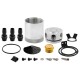 Universal Compact Baffled Oil Catch Can Kit, 3-Port, Polished | MMBCC-CBTHR-P