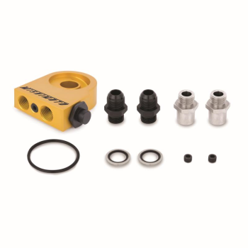 Universal 25 Row Thermostatic Oil Cooler Kit, Black |...