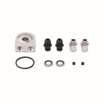 Universal 10 Row Thermostatic Oil Cooler Kit, Silver | MMOC-UT