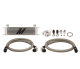 Universal 10 Row Thermostatic Oil Cooler Kit, Silver | MMOC-UT