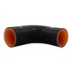 Silicone Reducer Coupler, 90°, 3° to 3.25°, Black | MMCP-R90-30325BK
