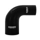 Silicone Reducer Coupler, 90°, 1.75° to 2.5°, Black | MMCP-R90-17525BK