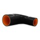 Silicone Reducer Coupler, 90°, 1.75° to 2.5°, Black | MMCP-R90-17525BK