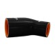 Silicone Reducer Coupler, 45°, 3° to 3.5°, Black | MMCP-R45-3035BK
