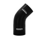 Silicone Reducer Coupler, 45°, 2° to 2.5°, Black | MMCP-R45-2025BK
