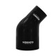 Silicone Reducer Coupler, 45°, 2.5° to 4°, Black | MMCP-R45-2540BK