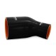 Silicone Reducer Coupler, 45°, 2.5° to 4°, Black | MMCP-R45-2540BK