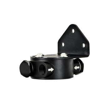 Remote Oil Filter Head, 3/4"-16 Thread, Black | MMOC-RFH-34BK