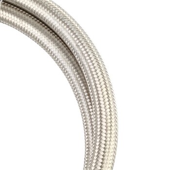 PTFE Braided -6AN 3 Ft. Hose, Stainless | MMSBH-0636-PS