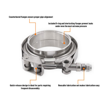 Mishimoto Aluminum V-Band Clamp, 4" (101.6mm) | MMCLAMP-VA-4