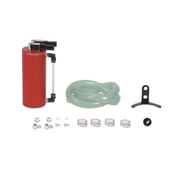 Aluminum Oil Catch Can - Small, Wrinkle Red | Mishimoto