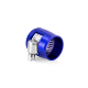 Aluminum -6AN Hex Finishers, Blue | MMHXF-06-4-BL