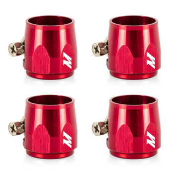 Aluminum -4AN Hex Finishers, Red | Mishimoto