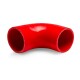 90° Silicone Coupler 2.5", Red | Mishimoto