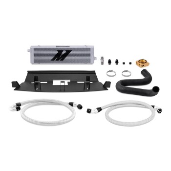18+ Ford Mustang GT Oil Cooler Kit, Silver, Thermostatic | Mishimoto