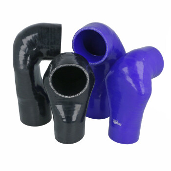 90° Degree Cobra Head Silicone Elbow 4.0" / 102mm - Blue