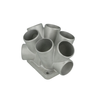 6-Cylinder Stainless Steel Turbo Collector T4 Twinscroll (int. WG & ext. WG)