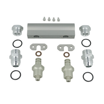 TurboZentrum fuel log 4-port collector kit for 2x WALBRO...